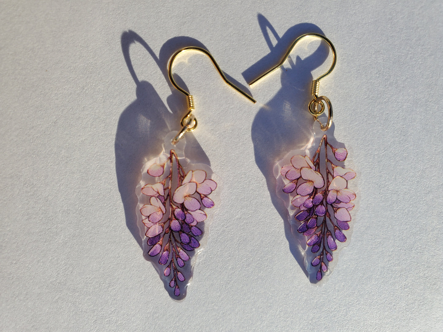 Elegant Wisteria Flower Earrings – Handmade & Nature-Inspired