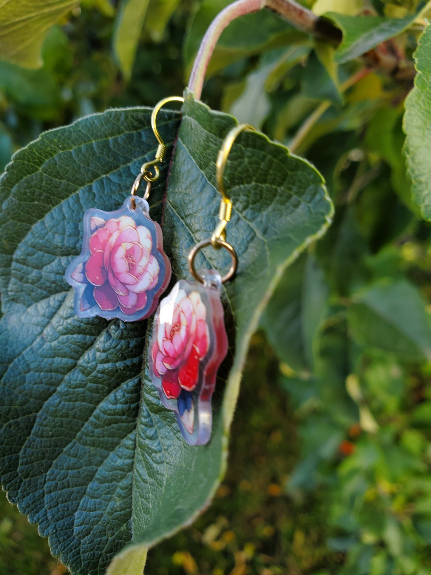 Camellia Flower Earrings – Elegant, Handmade & Lightweight 🌺