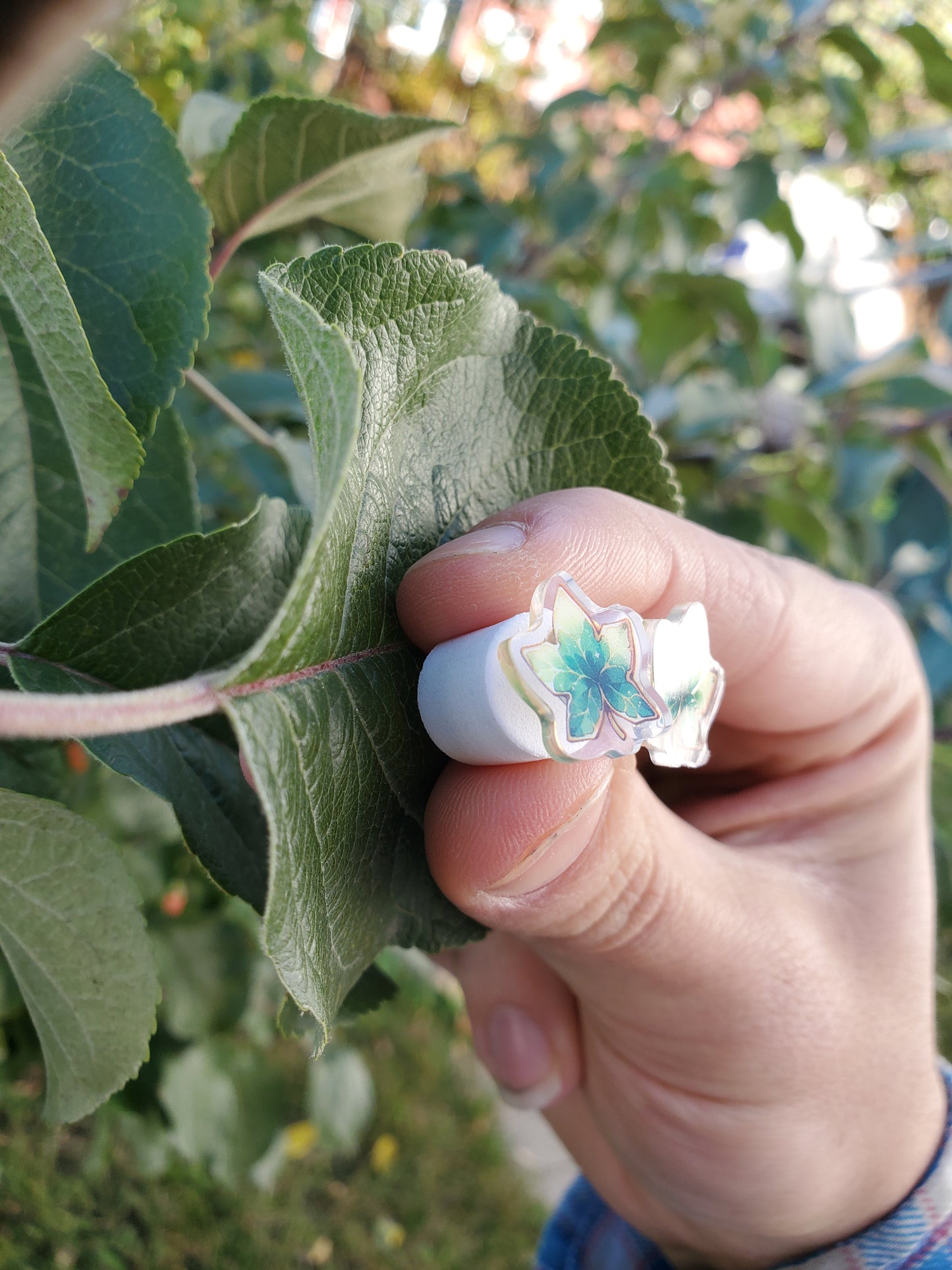 Ivy Leaf Stud Earrings – Cute, Nature-Inspired & Sterling Silver (Silicone Backings Included)