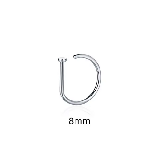 Minimalist Stainless Steel Fake Nose Hoop Rings