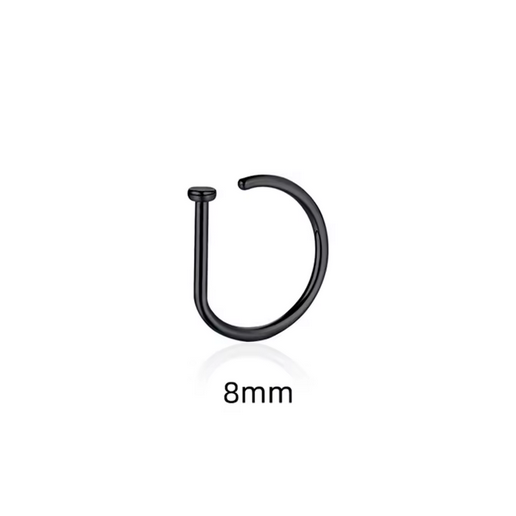 Minimalist Stainless Steel Fake Nose Hoop Rings