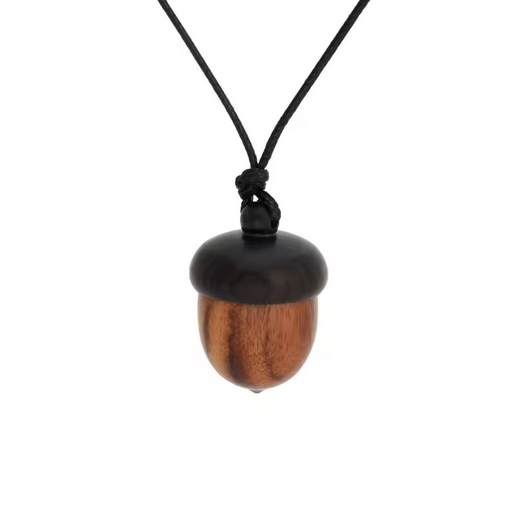 Unscrewable Wooden Acorn Necklace – Functional Nature-Inspired Jewelry 🌳✨