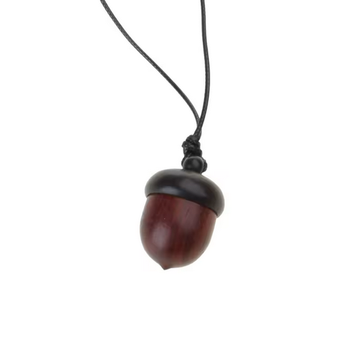 Unscrewable Wooden Acorn Necklace – Functional Nature-Inspired Jewelry 🌳✨